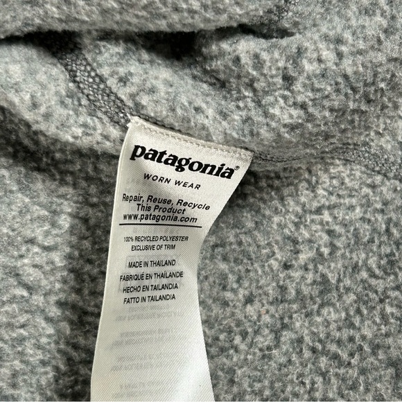 Patagonia Better Sweater Mens Large Grey 1/4 Zip Fleece Cozy Pullover Sweatshirt - Picture 8 of 9